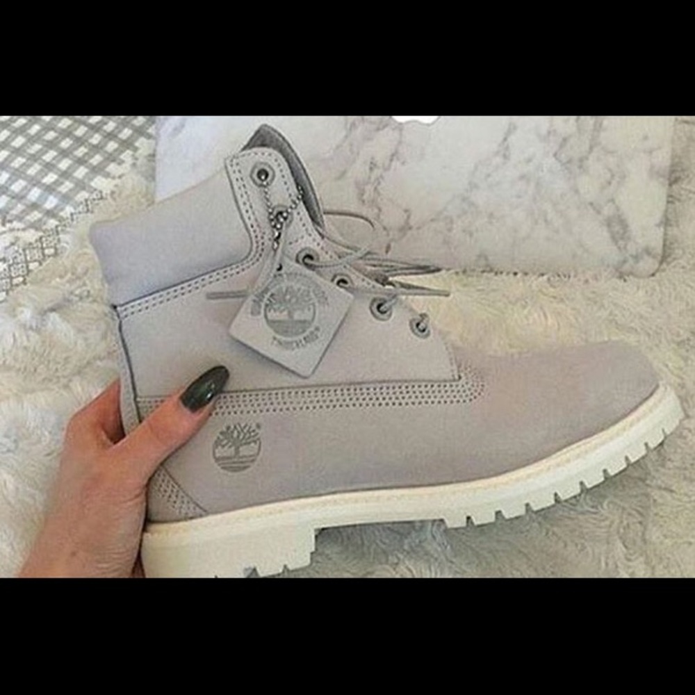 brand new grey timberlands